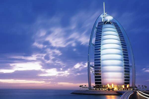 The Parus Hotel is one of the most expensive in Dubai