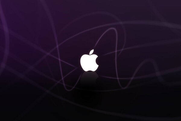 Logotipo da Apple com ondas curvas