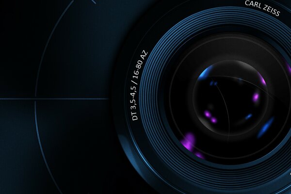 Camera lens in macro shooting