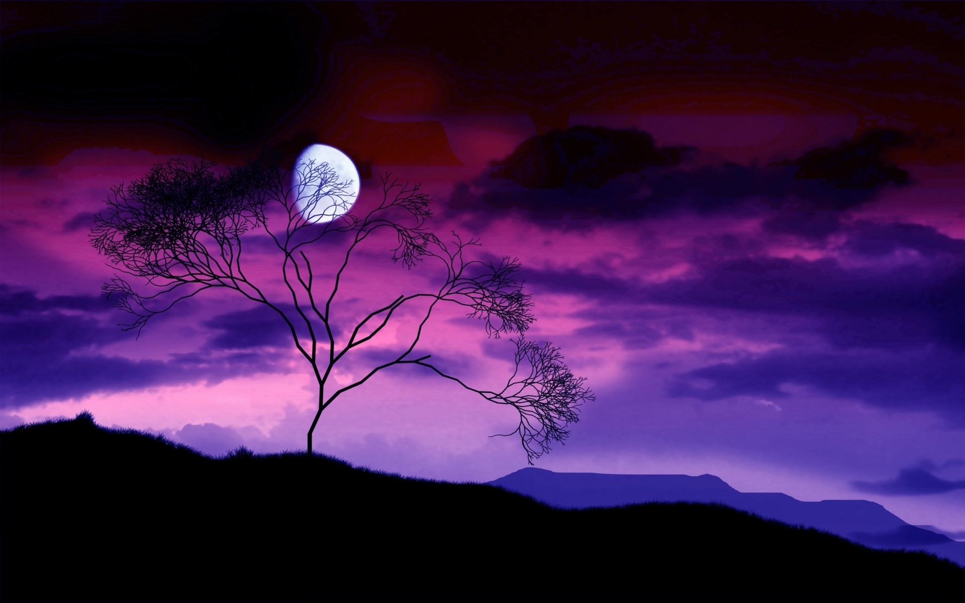 drawings sunset dawn evening dusk silhouette landscape sky tree moon nature light backlit sun mountain dark night