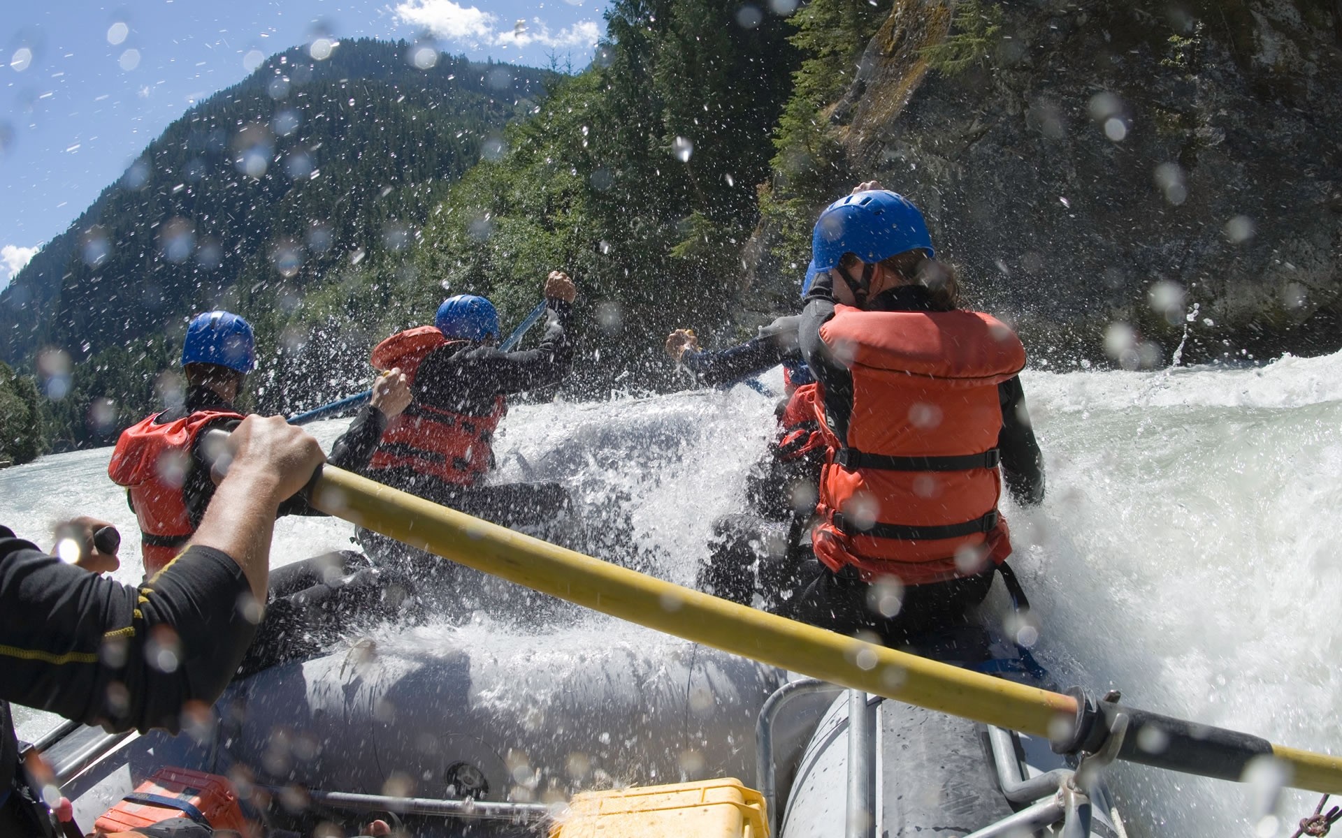 sports recreation boatman vehicle competition motion teamwork kayak man action adult helmet water sports group adventure paddle rapids oar water exhilaration extreme