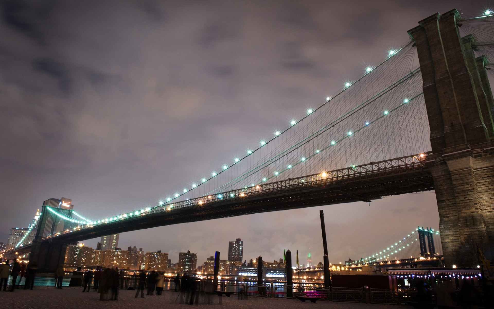 united states bridge architecture city river travel suspension bridge water building urban transportation system downtown traffic evening dusk sky cityscape road connection highway