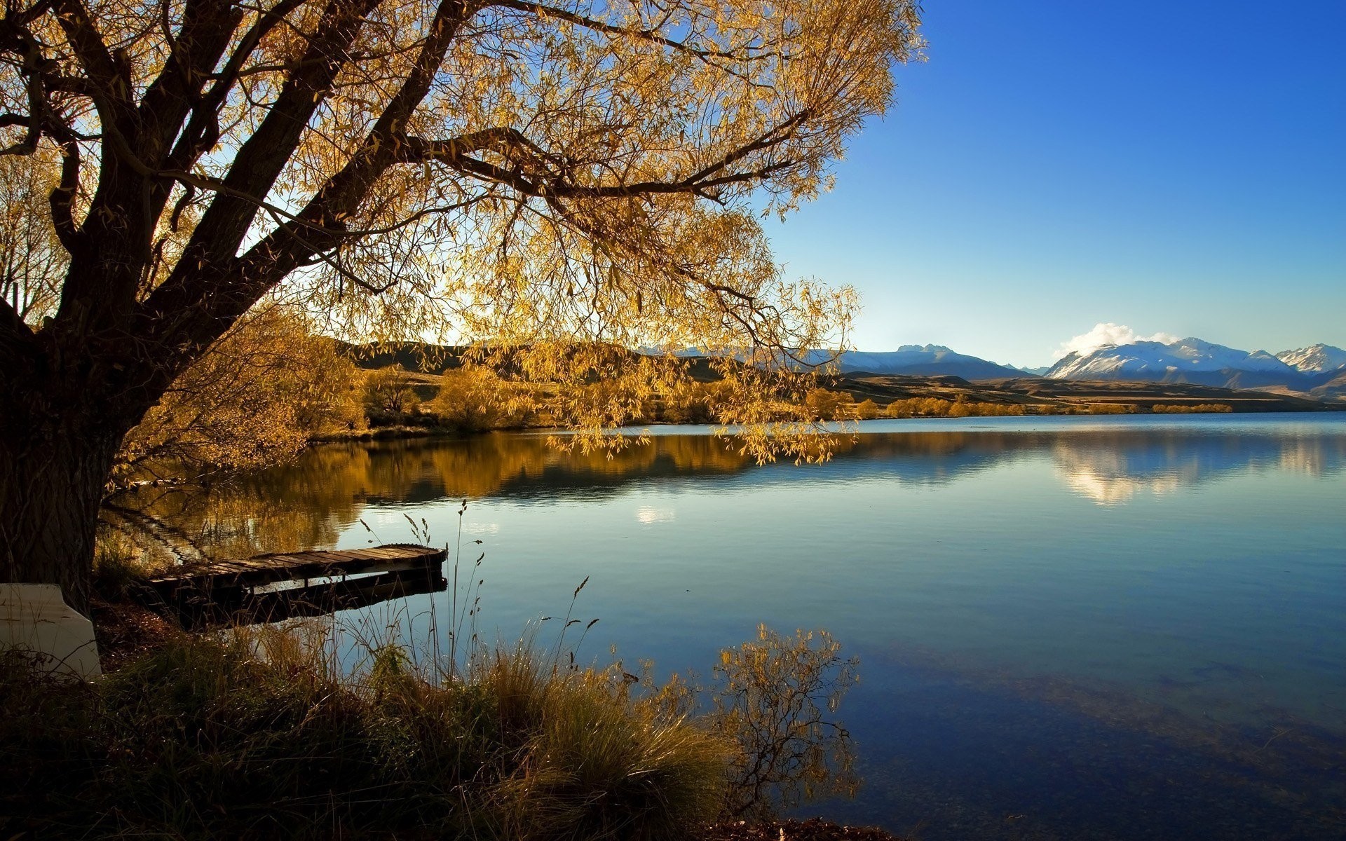 autumn water lake landscape reflection tree fall dawn nature river wood sunset winter outdoors sky evening trees background