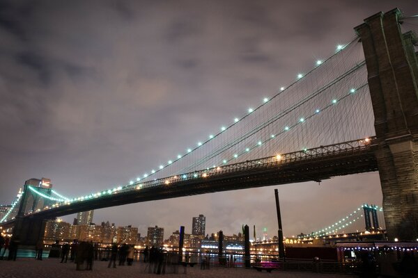 Bridge over the river in the evening