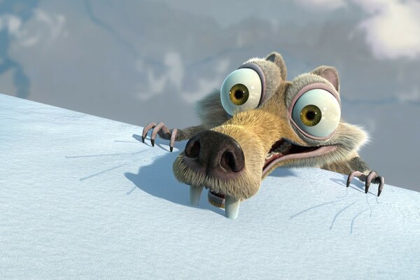 The squirrel character from the cartoon Ice Age 