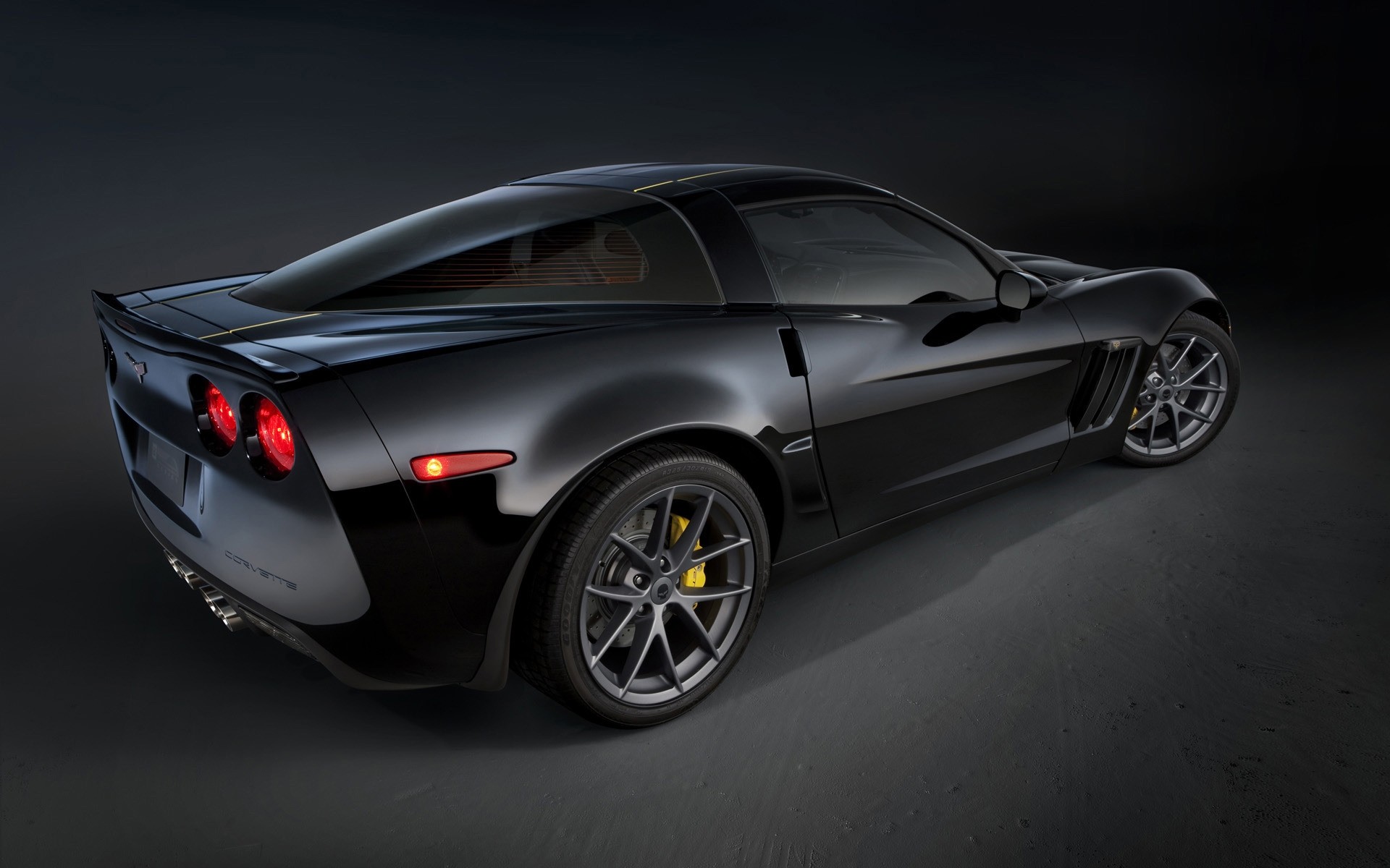 corvette auto auto automobil räder transportsystem schwarz coupé schnell