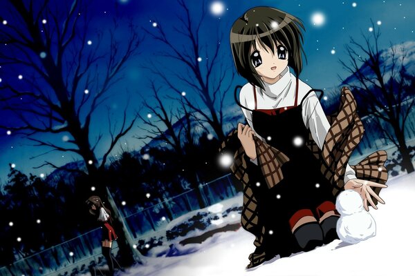 Anime imagen chica invierno