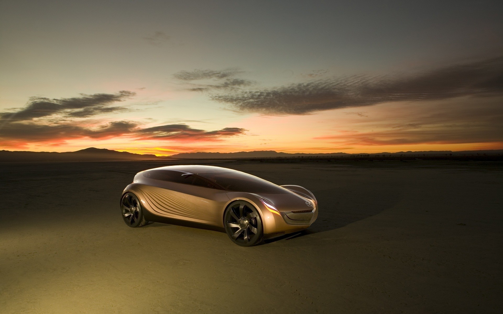 mazda car sunset vehicle asphalt hurry blacktop transportation system sky beach mazda concept