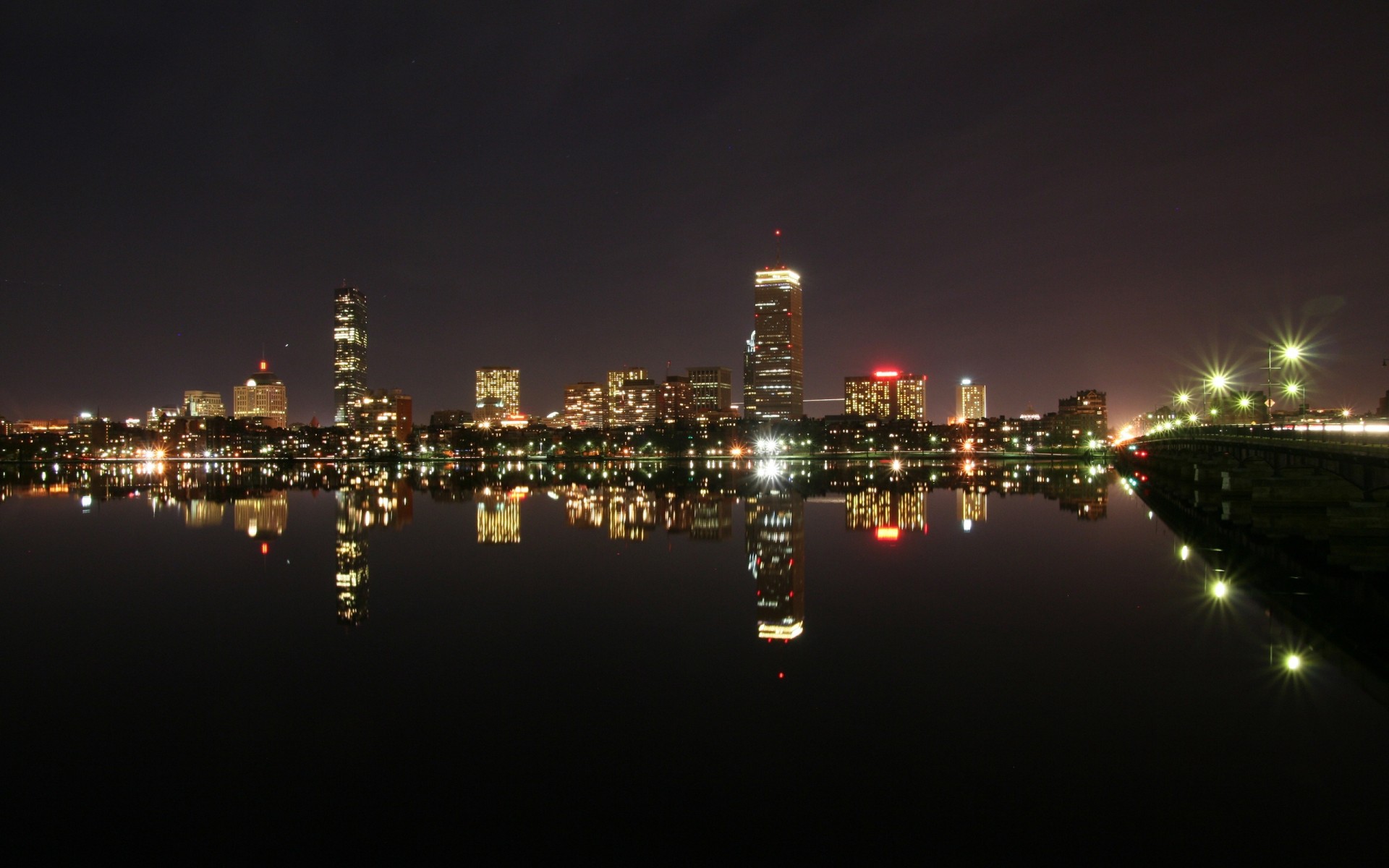 united states city cityscape skyline architecture light downtown dusk evening sky travel building skyscraper illuminated urban business sunset river tower water bridge town dark background