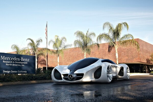 Mercedes Benz outdoors. Modern car