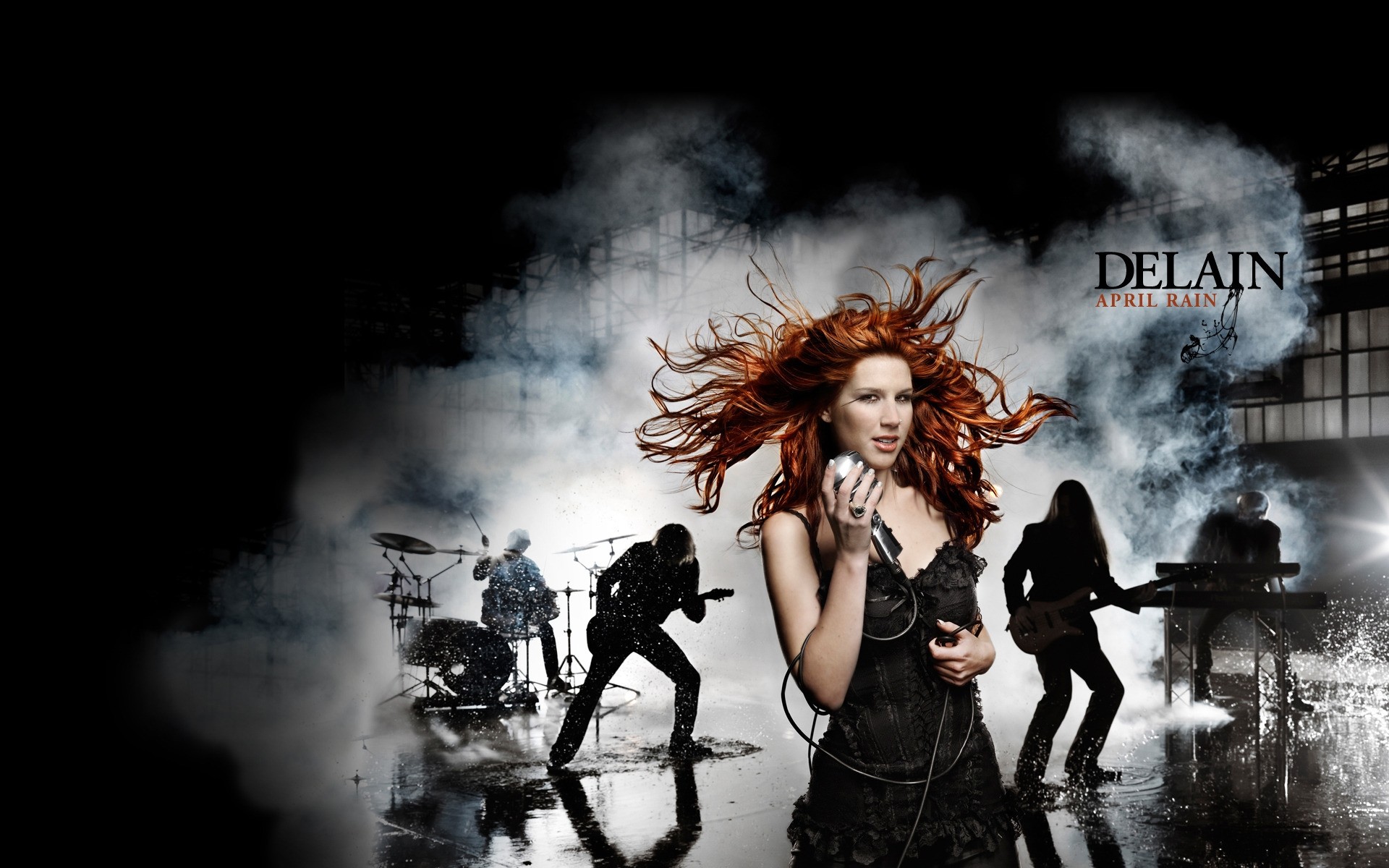 bands smoke woman adult music delain april rain