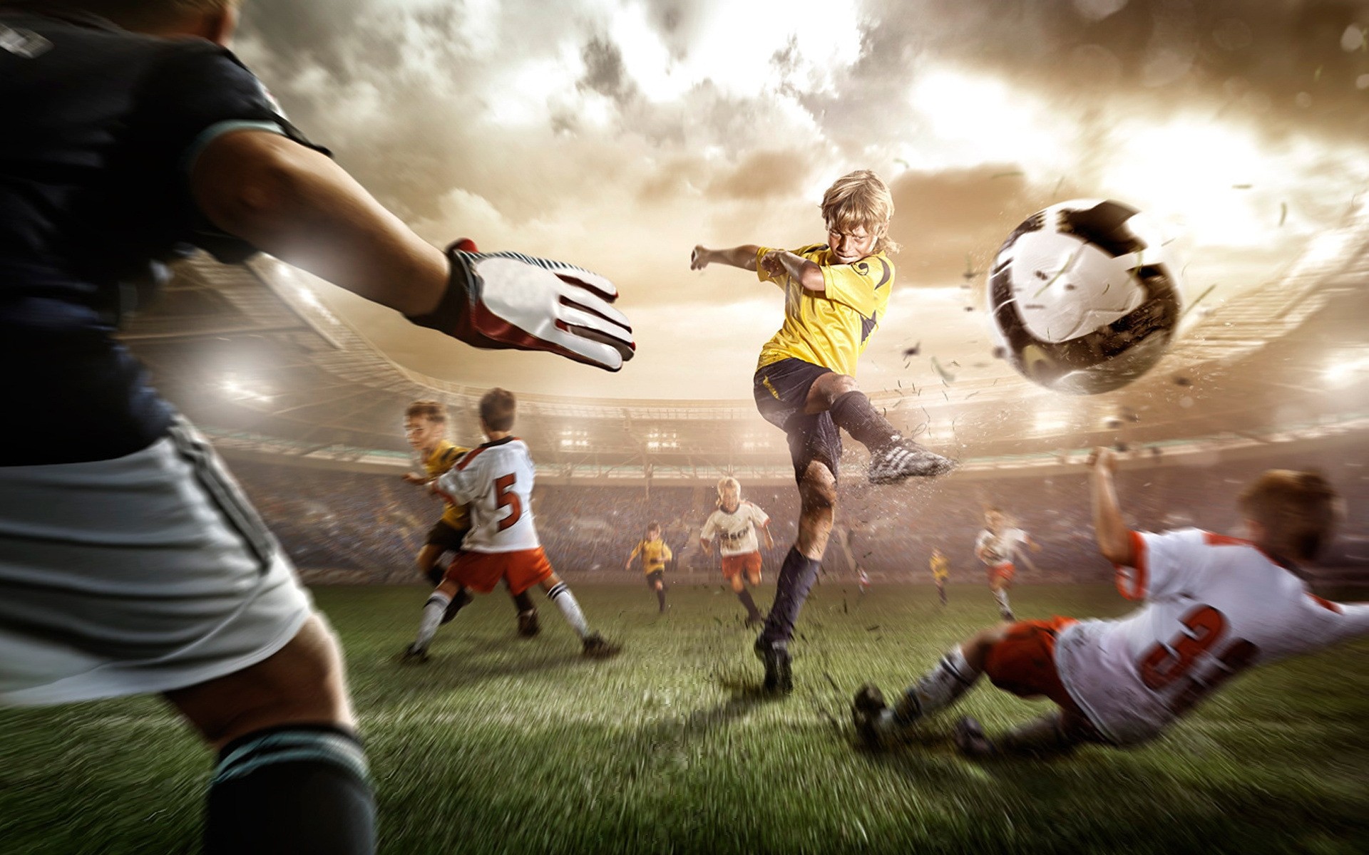 photographie compétition football balle football jeux athlète mouvement stade adulte ballon de football loisirs uniforme action but homme femme enfants