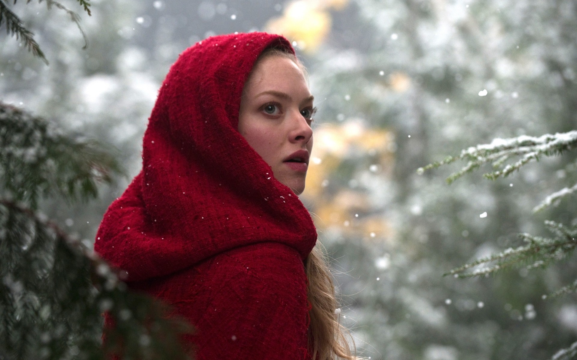 filmy zima śnieg boże narodzenie zimno portret dziewczyna sezon mróz kobieta na zewnątrz jeden szalik drzewo natura dorosły jesień płatek śniegu amanda seyfried