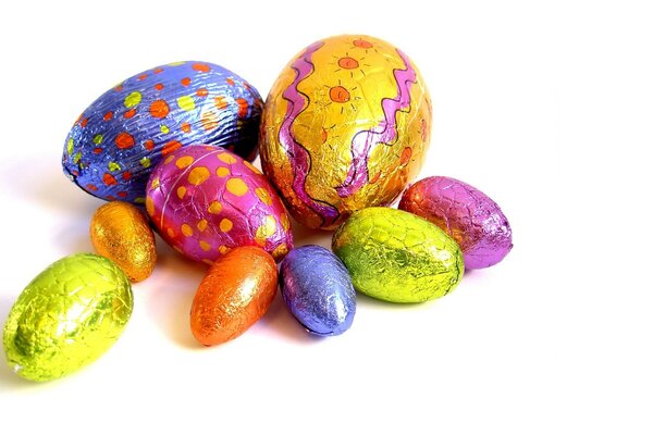 Beautiful decoration of eggs for Easter