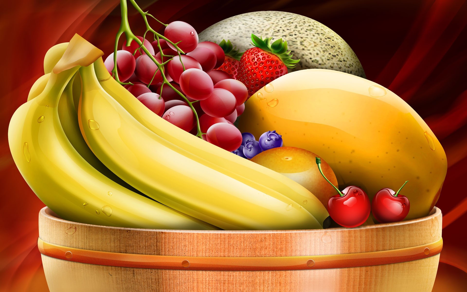 abstract food health fruit nutrition ingredients delicious grow healthy vegetable bowl leaf tomato juicy bananas cherries grapes strawberries