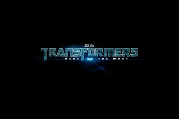 Iscrizione transformers su sfondo nero