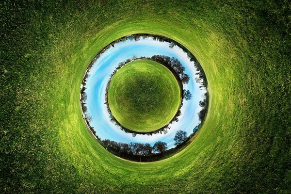 Abstract nature photography through a fish eye