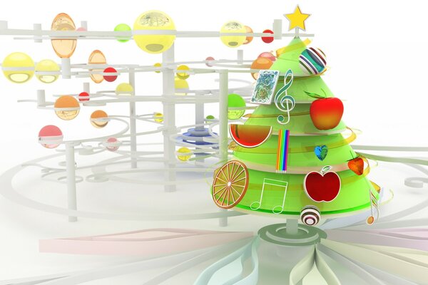 Illustration pour Noël avec abstraction 3dmax