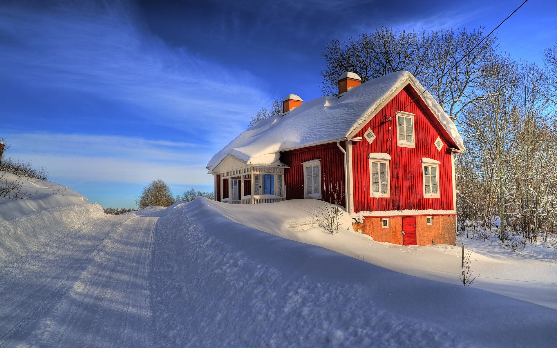 winter snow bungalow house wood cold hut chalet frosty frost family frozen outdoors landscape scenery