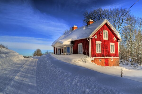 Maison rustique confortable près de la route d hiver