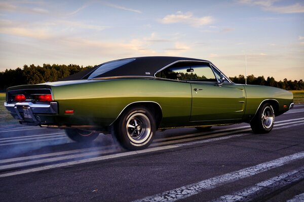 Old-school Dodge on the American road