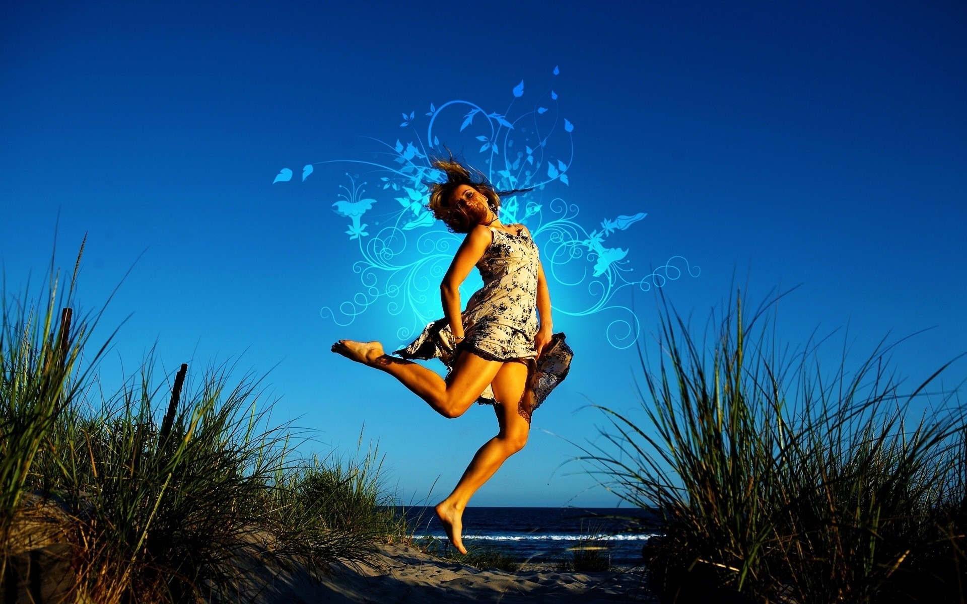 photo manipulation sea ocean water sky woman leisure recreation girl summer sand sexy picture
