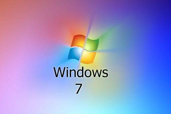 Mehrfarbige Windows 7 auf farbigem Hintergrund