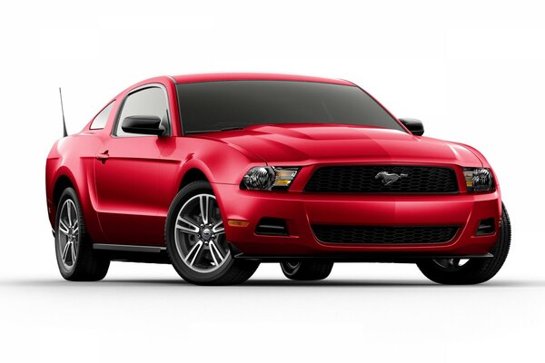 Voiture ford rouge, grandes roues