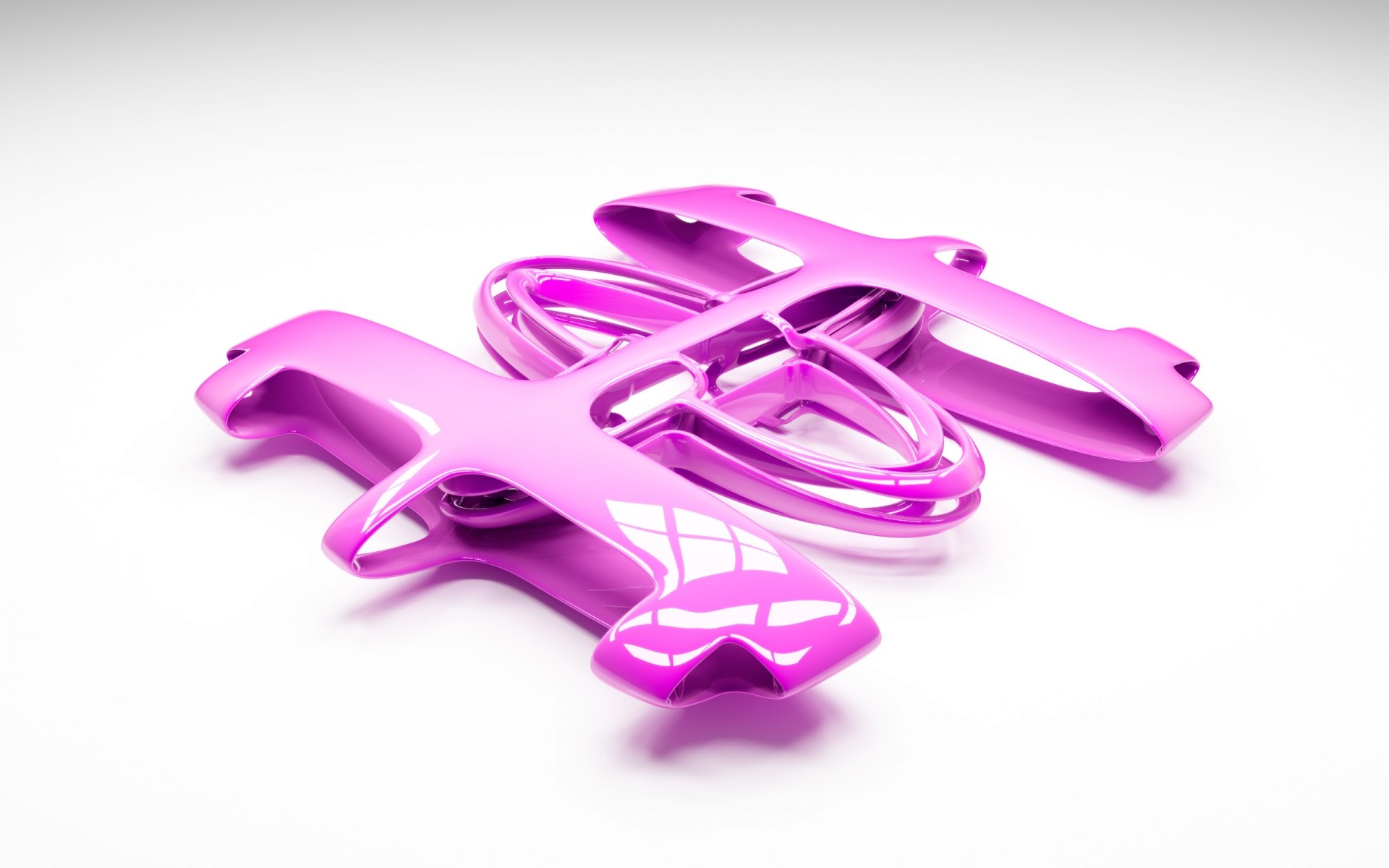 abstract desktop isolated plastic color close-up 3d pink shape 3d pink