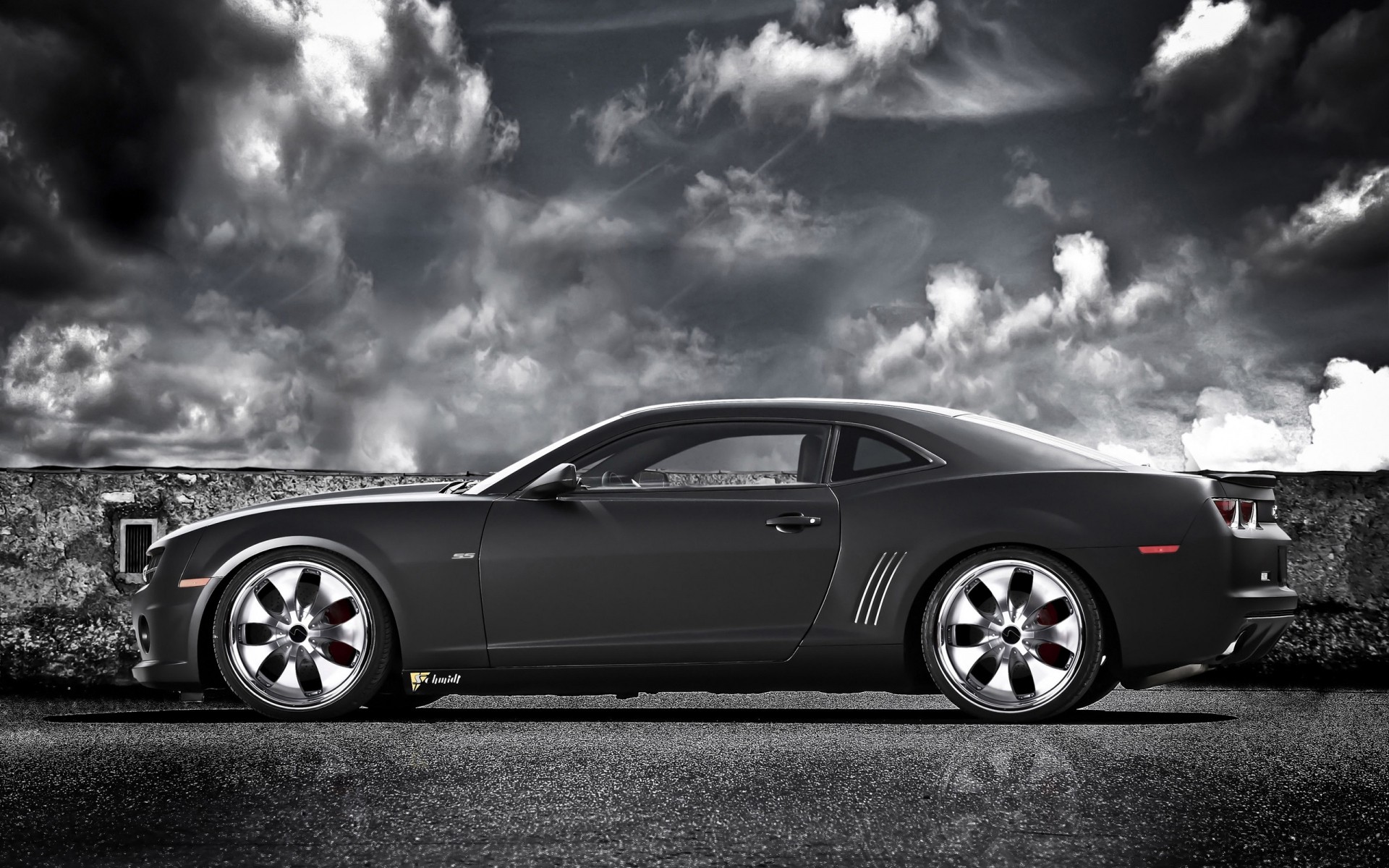 chevrolet voiture voiture noir asphalte trottoir monochrome automobile midi roues système de transport dépêchez-vous chevrolet camaro ss muscle car camaro ss