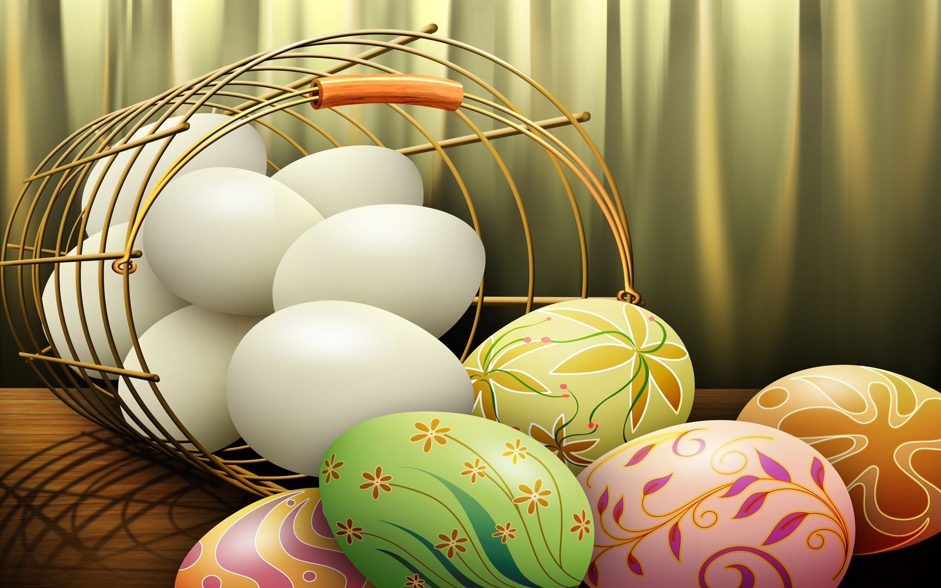 easter egg food decoration desktop design colors holiday