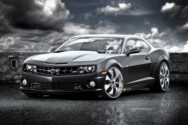 Vintage black and white Chevrolet photo