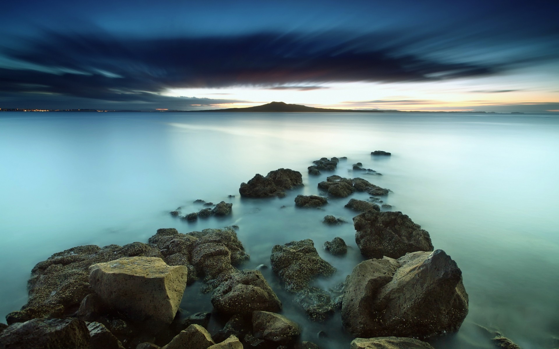 paysage eau mer coucher de soleil paysage océan paysage mer plage voyage aube rock soir ciel réflexion nature crépuscule soleil pierres lac pierres fond