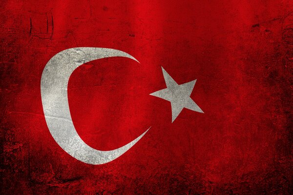 Retro-Flagge der Türkei. Das Symbol des Landes. Patriotismus