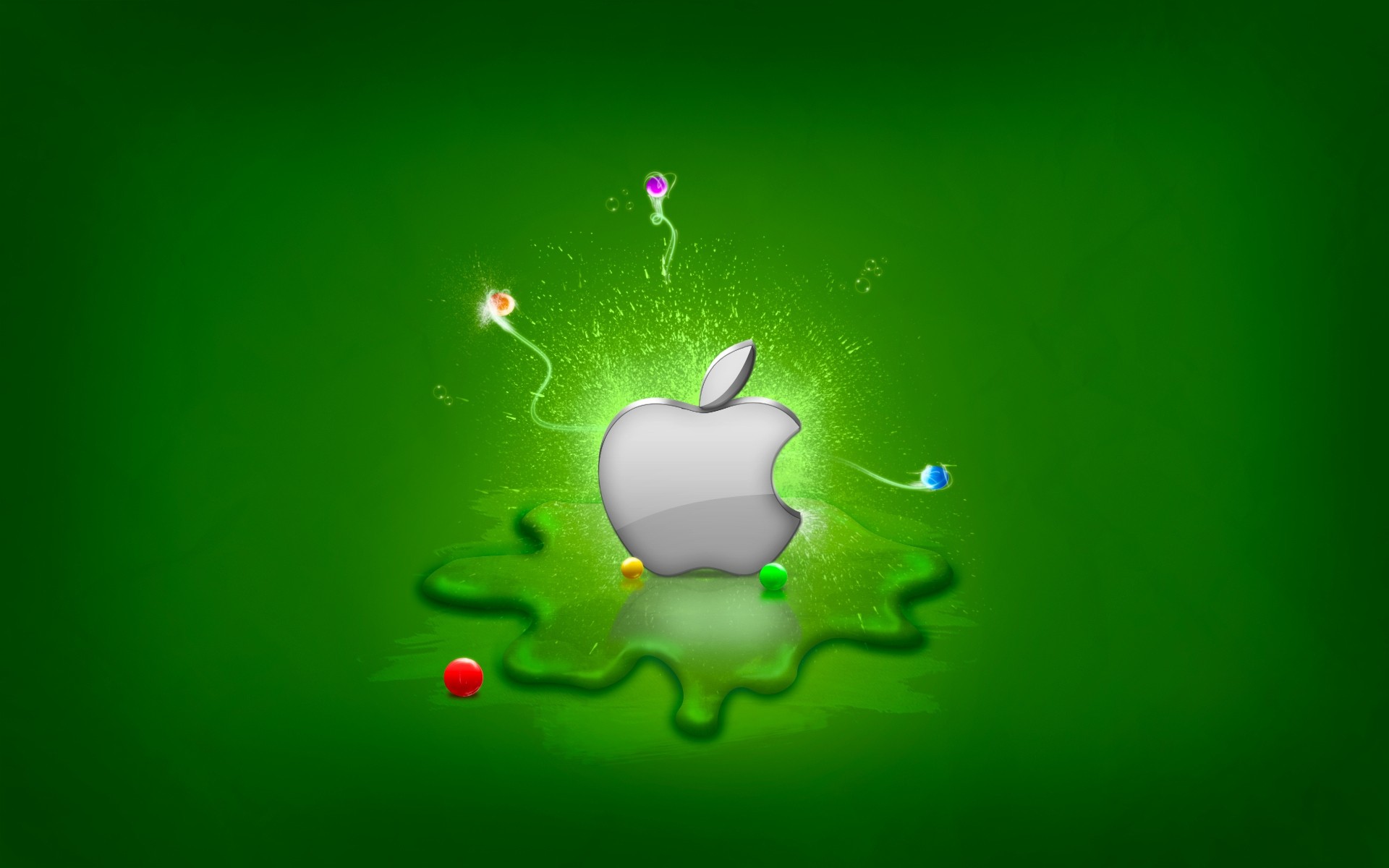 apple art illustration résumé bureau conception lumière couleur fond vert logo apple logo apple