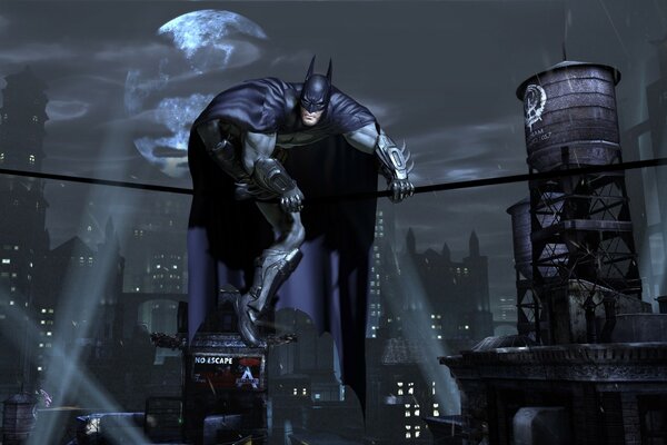Batman at work in the night city
