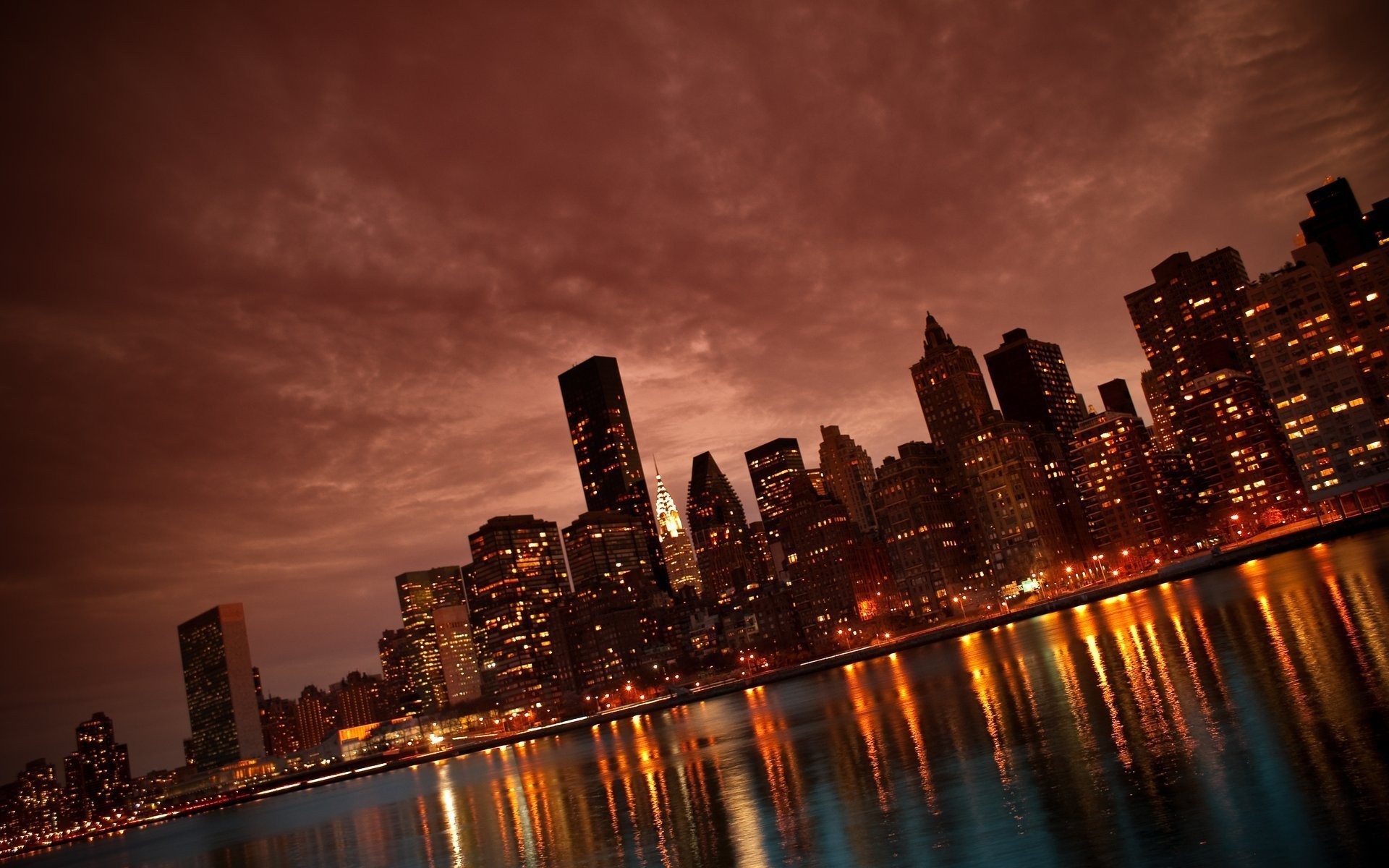 usa stadt architektur stadtzentrum skyline stadt wolkenkratzer dämmerung sonnenuntergang abend reisen haus brücke himmel urban reflexion straße fluss turm büro bna usa amerika nacht