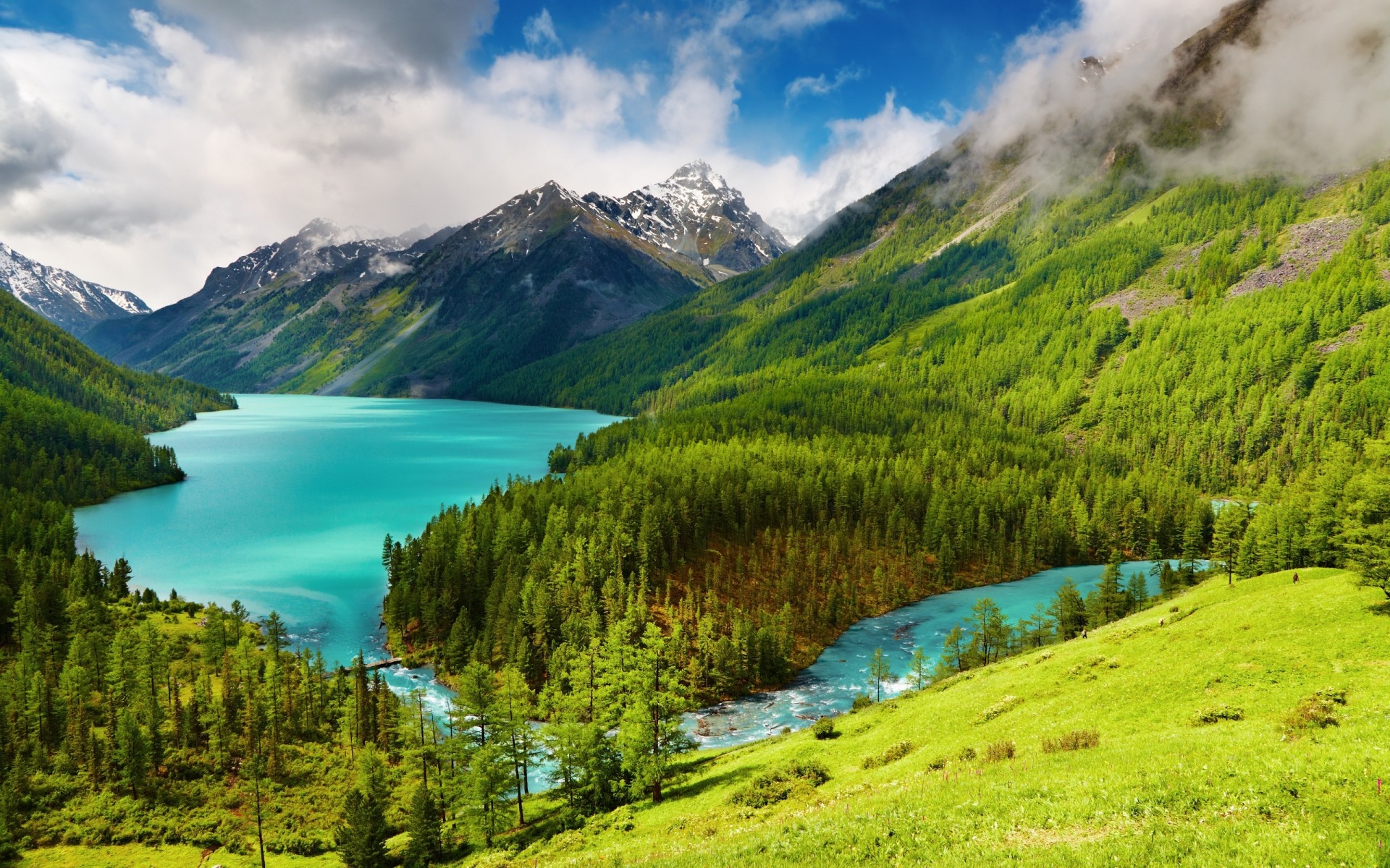 paysage nature montagnes voyage eau paysage à l extérieur lac bois vallée ciel scénique été neige herbe printemps vert vue