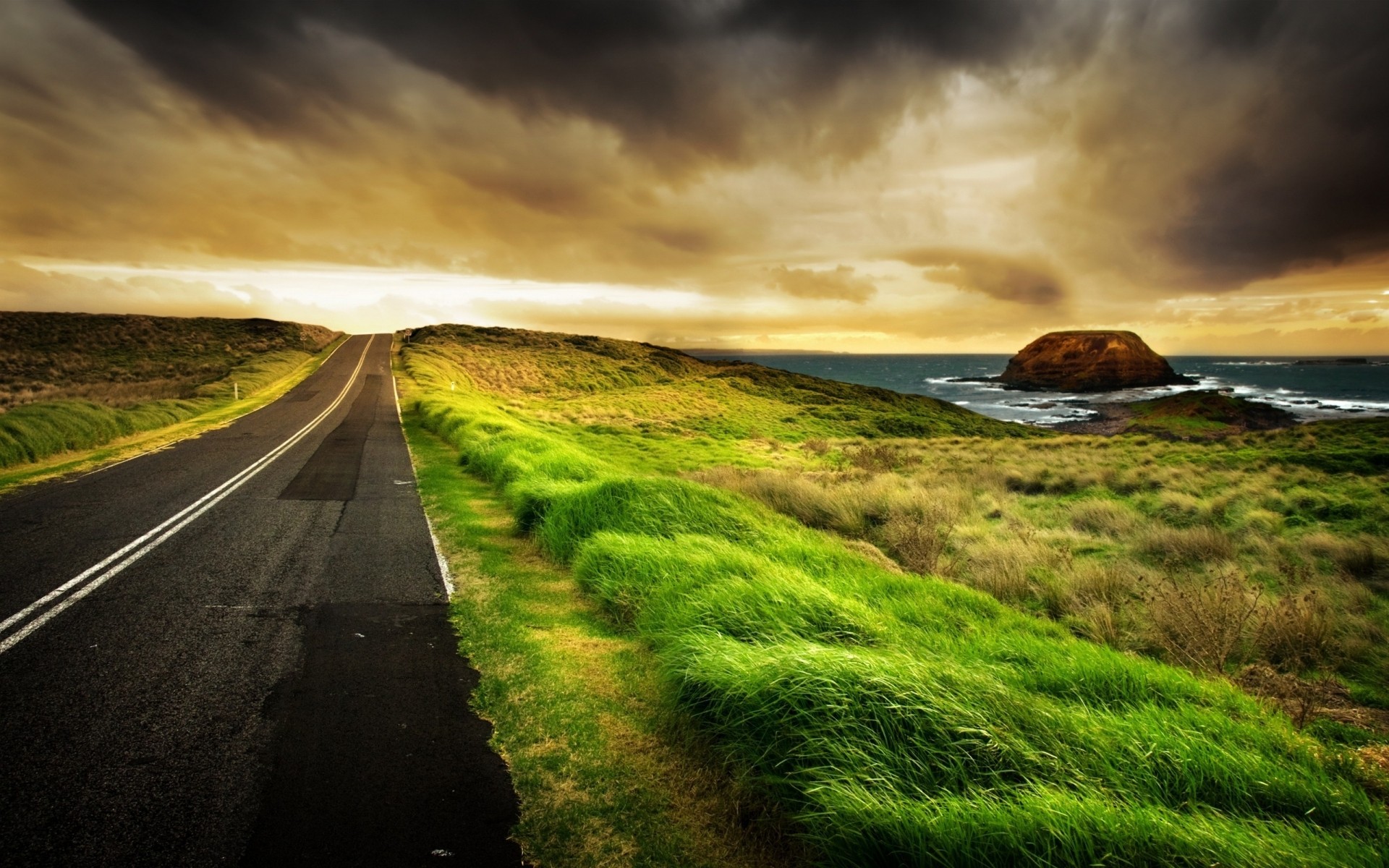 landscapes sunset landscape sky road nature grass dramatic travel outdoors dawn storm cloud countryside rural sea river dark