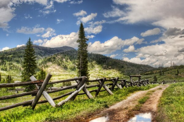 Un bel paesaggio. Natura Strada Di Montagna