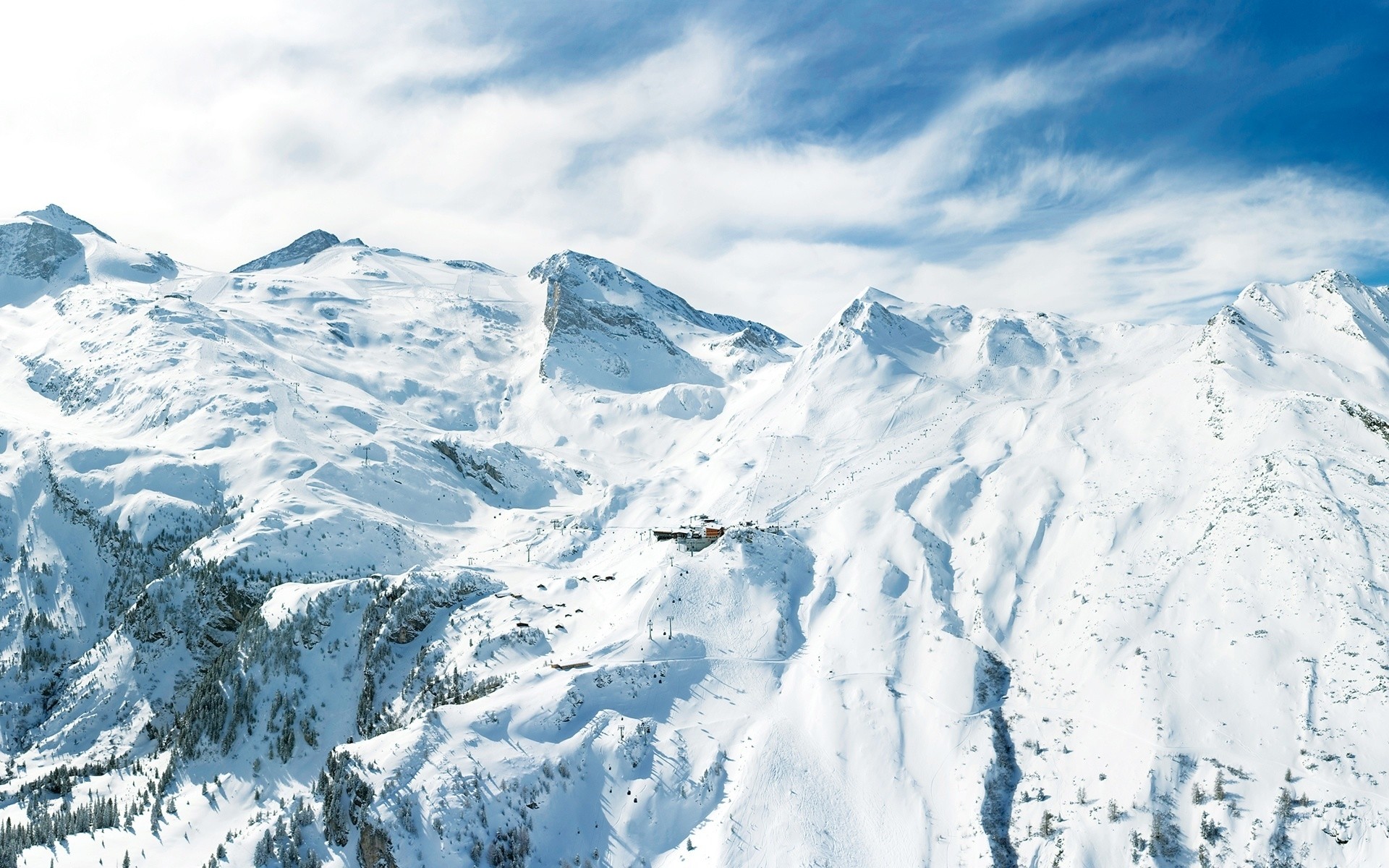 winter snow cold mountain ice high glacier mountain peak