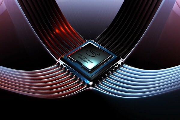 Красивое фото процессора intel core