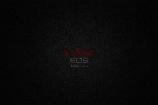 Тёмные обои для рабочего стола с логотипом Canon