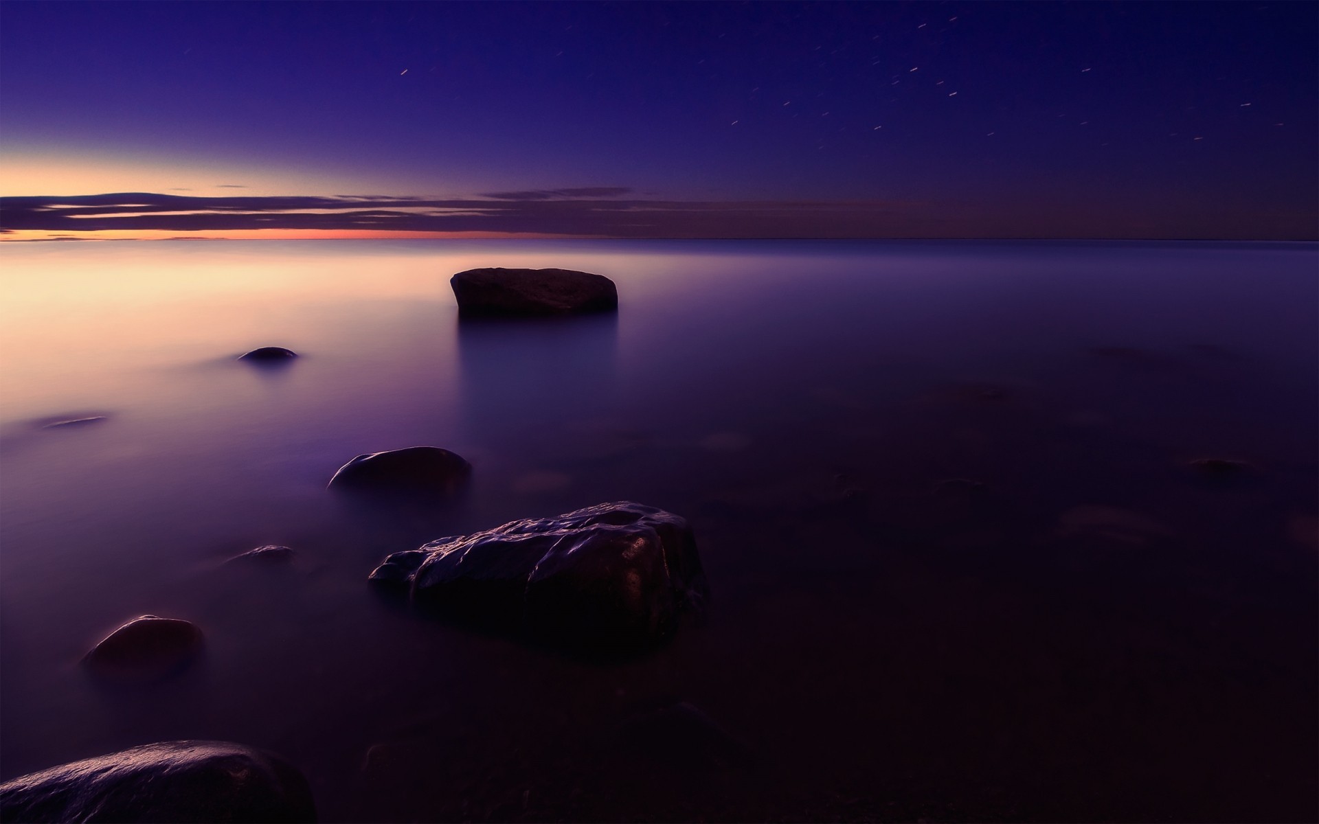 paysage coucher de soleil plage soir eau crépuscule océan mer aube mer lune paysage paysage soleil lumière ciel réflexion voyage lac rock nature violet pierres