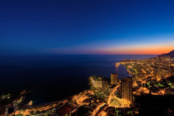 Great view of the city from a height