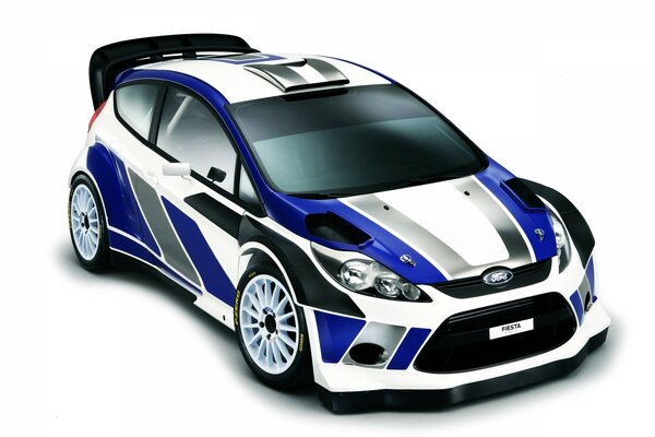 Voiture de sport Ford avec roues bleues