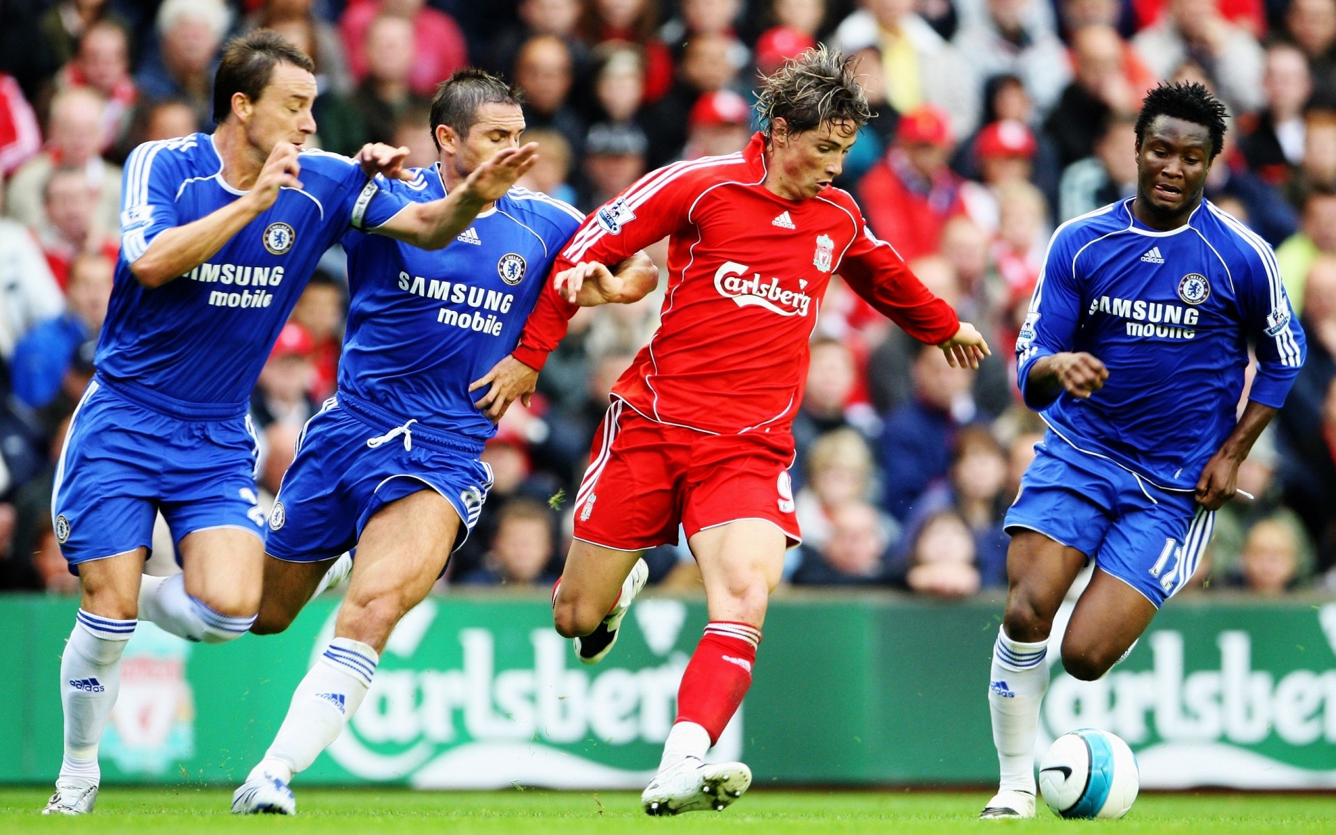 football soccer competition athlete match ball game stadium action man soccer player league liverpool chelsea anfield fernando torres frank lampard john terry