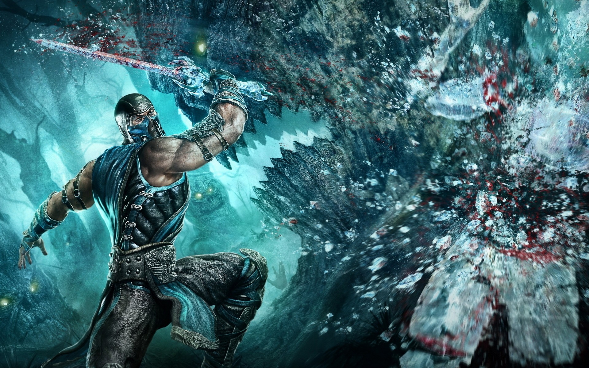 other games sualtı bir adam yetişkin sanat resim oyunlar sahne kan mortal kombat