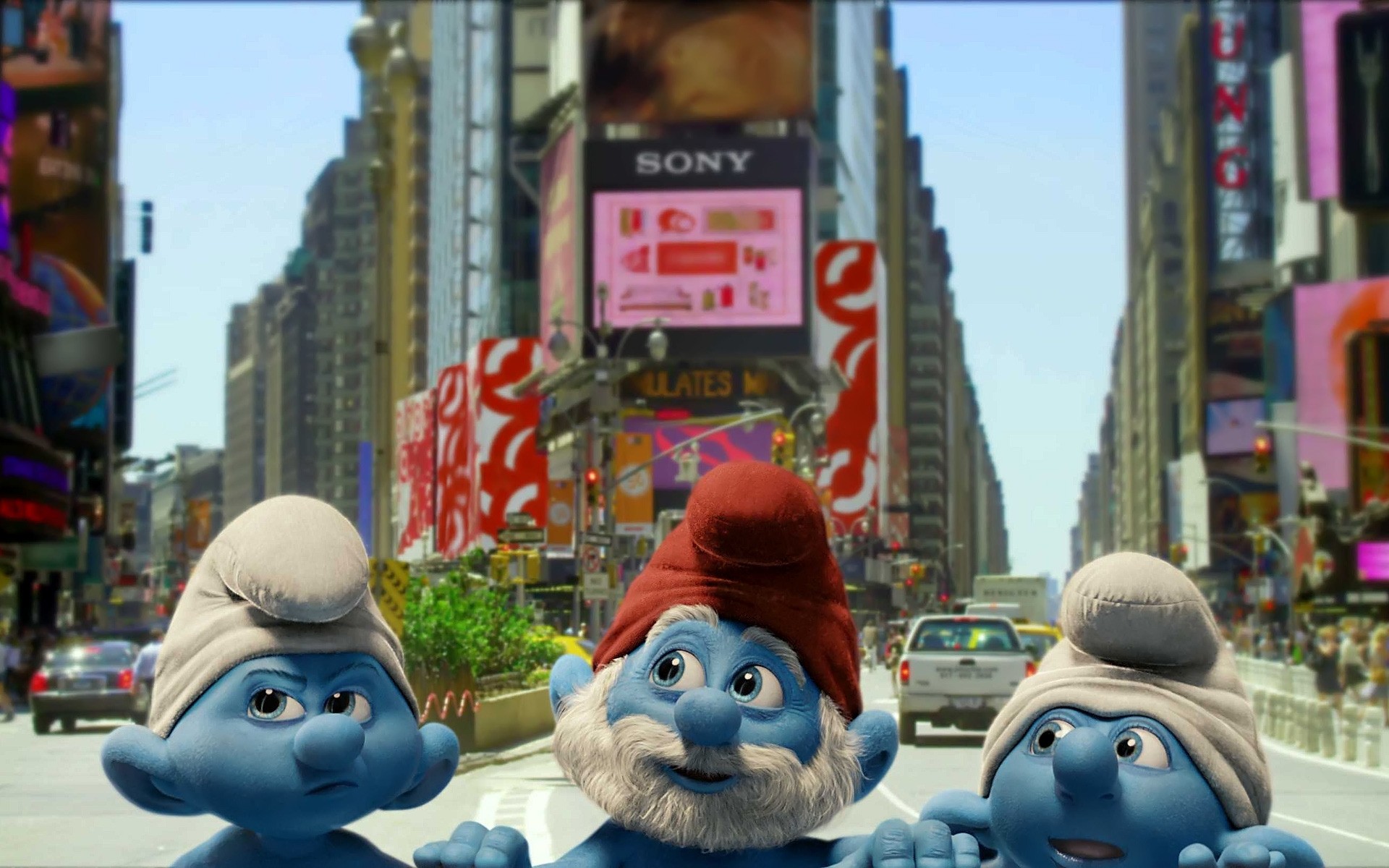 movies street city market group commerce urban shopping stock business downtown movie film smurf