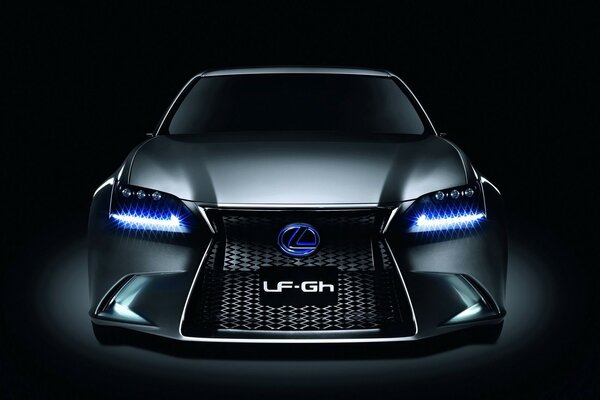 Stylish modern car creatine headlights